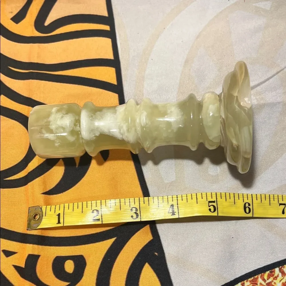 Green Onyx Candle Holder